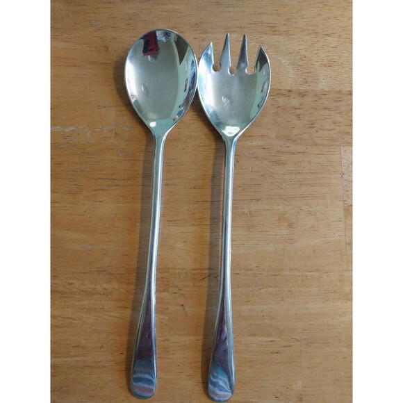 silver plated salad set - Picture 1 of 2